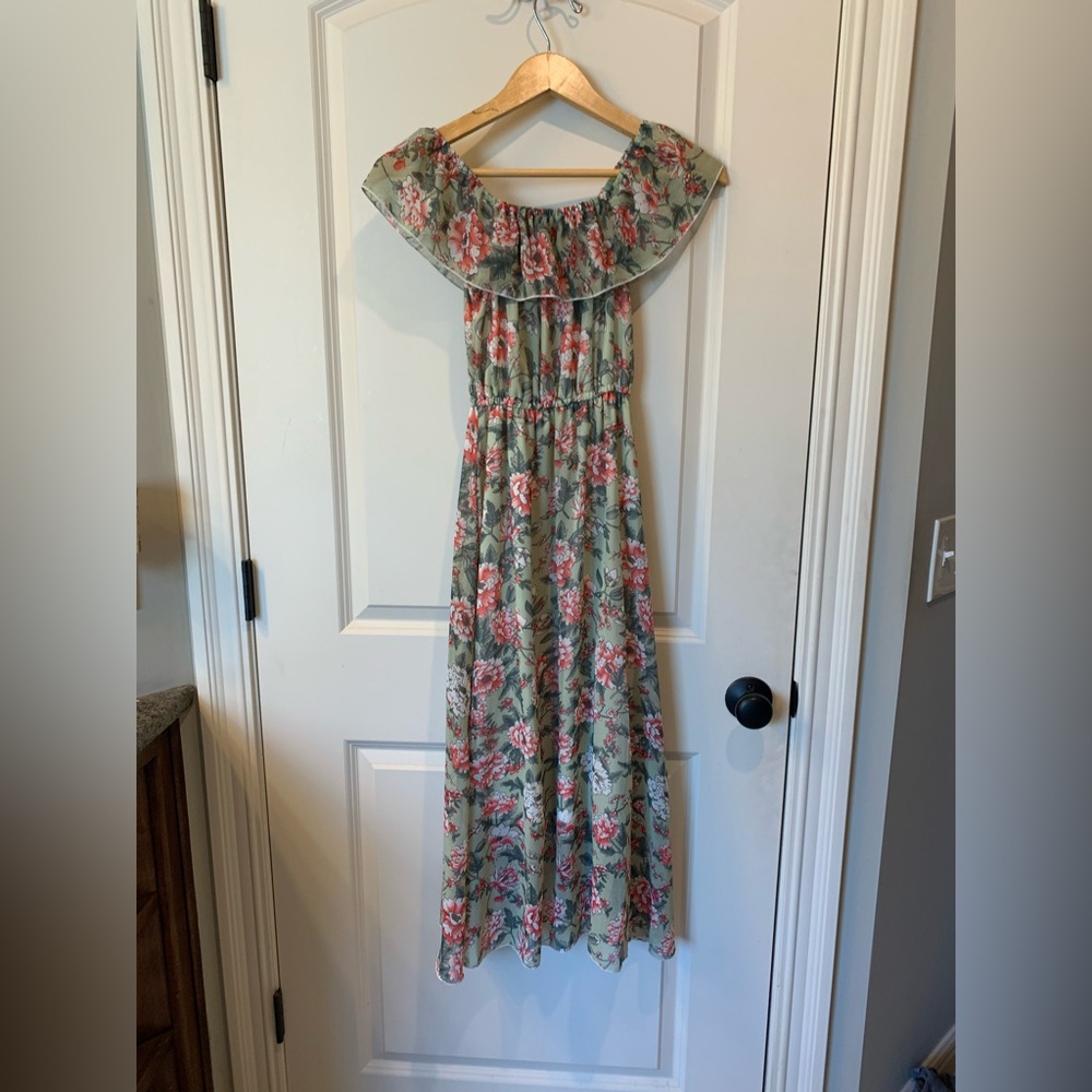 Girls floral maxi dress
